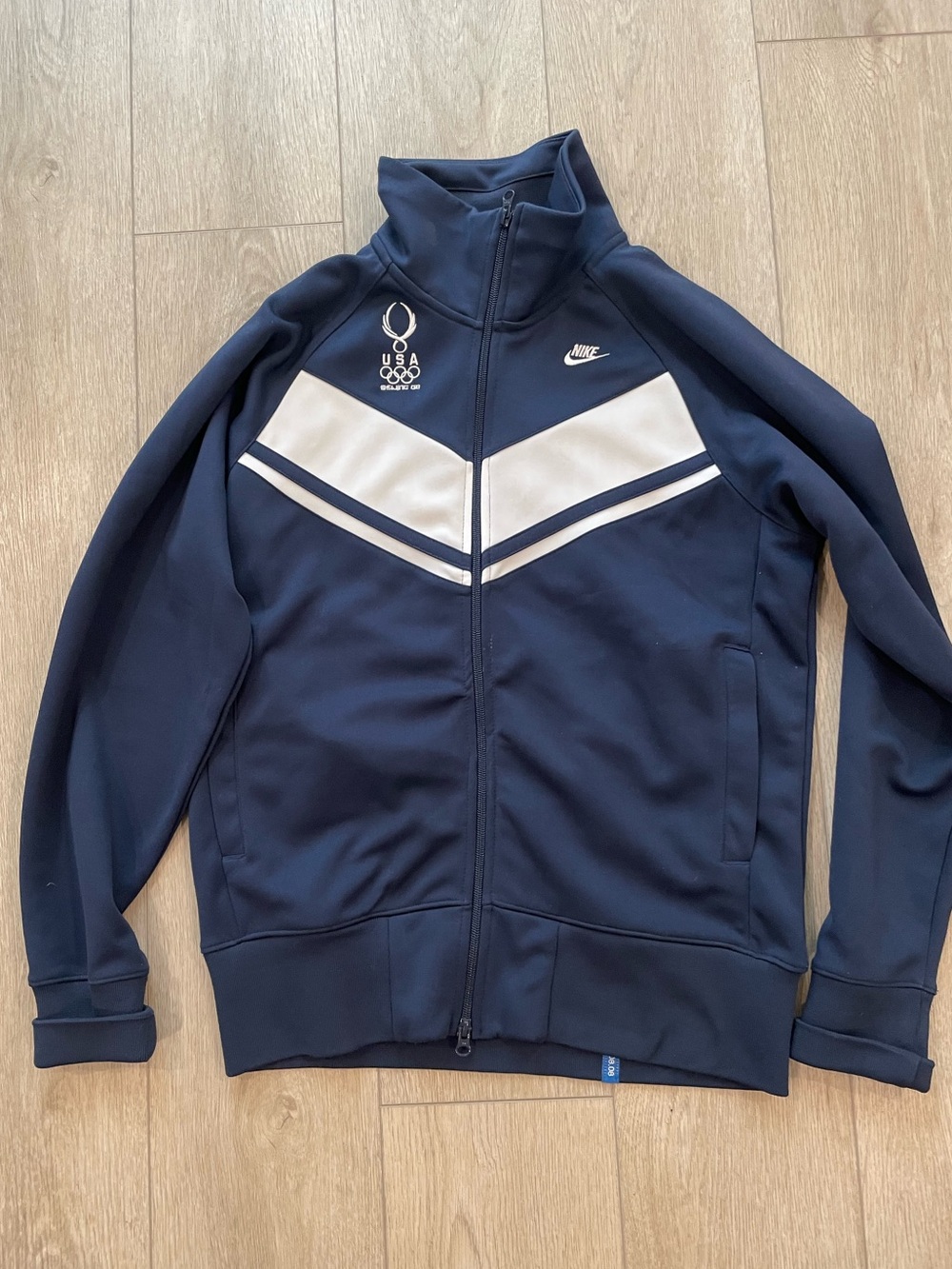 Nike Navy and White USA Olympic Track Jacket
